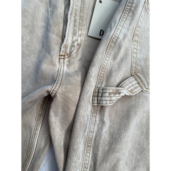 DALA Jeans Women 's 30 Tan Beige Starch Jean Carpenter Hammer Loop - Picture 8 of 9